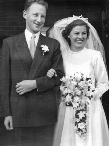 Keith and Jeanette Amies on their wedding day