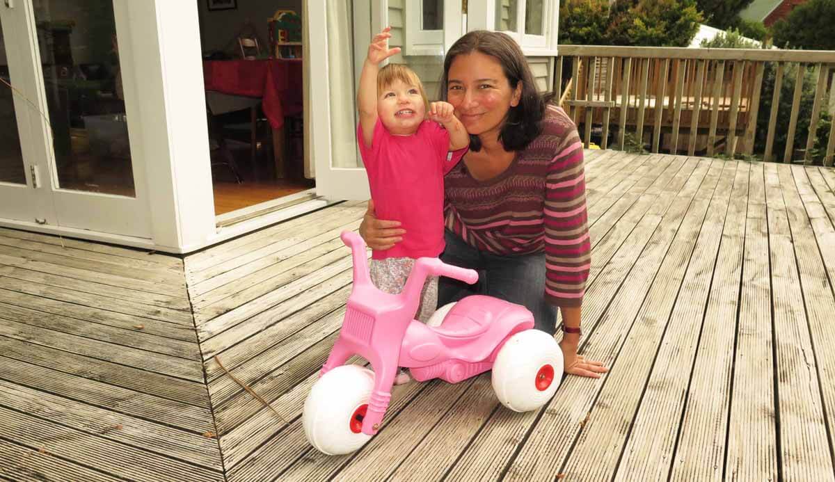 Debra Bellon with daughter Naia B Dewbra Bellon and daughter Naia