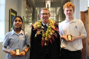 Harshita Nayyar and Lucas Peterson, Mt Albert Grammar School's duxes for 2017