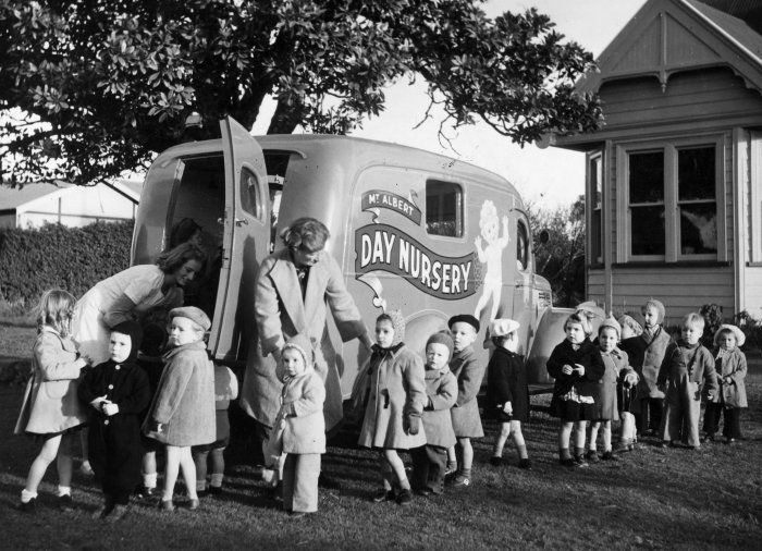 Children at rthe Mt Albert day nursery in 1947