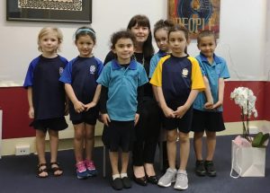 New Mt Albert Primary principal Marian Caulfield with some of her pupils