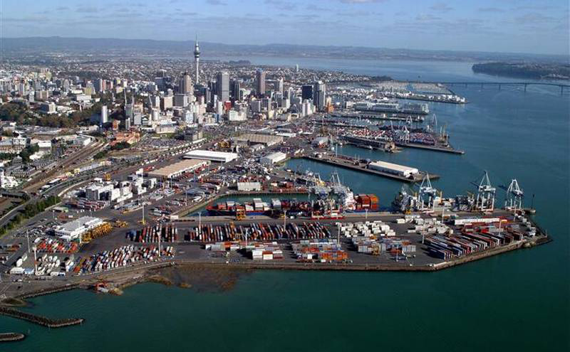 Aerial view of the Port of Auckland