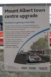 Mt Albert Village upgrade poster
