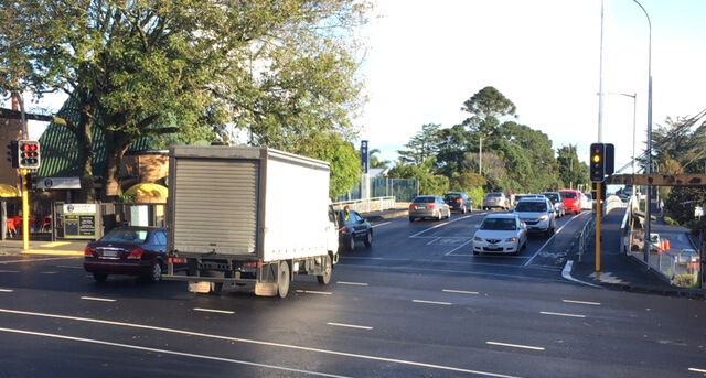 Traffic at Mt Albert village