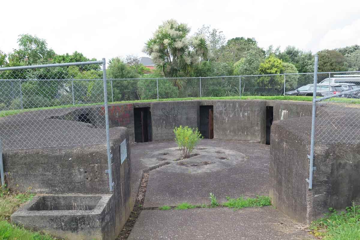 Chamberlain Park bunker with A grade listing Picture Bruce Morris Gun turret at Chamberlain Park in Mt Albert