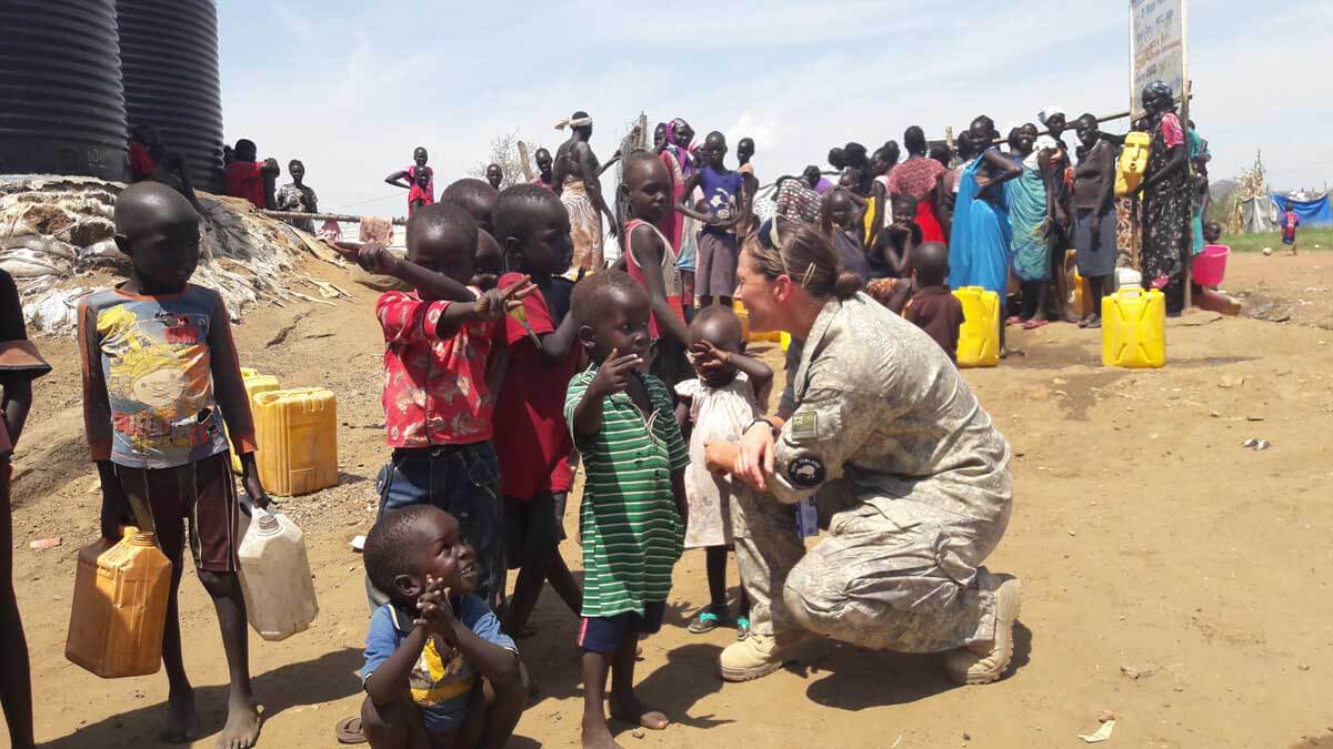 Lieutenant Colonel Esther Harrop in South Sudan Former Mt Albert resident Lieutenant Colonel Esther Harrop has just returned from a posting in the United Nations peacekeeping mission in South Sudan