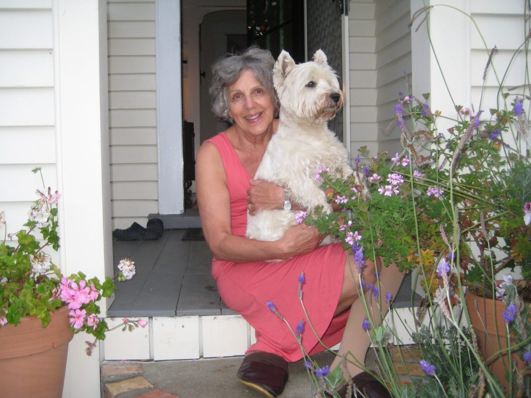 Mary Inmomata with family pet Toby