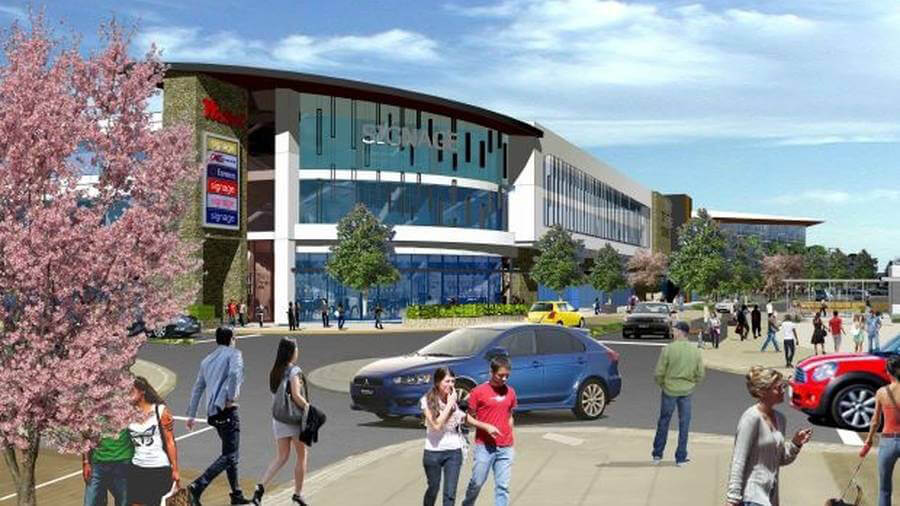 Artist drawing oif Mt Albert's St Lukes planned shopping mall