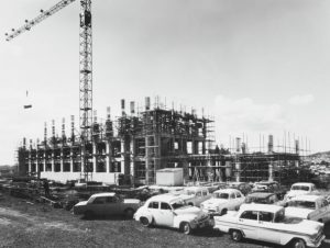 The Hamilton building at the Food and Plant research centre in the late 1960s. Copyright © Plant & Food Research
